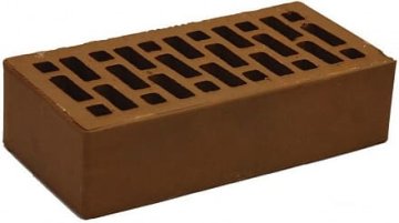Кирпич облицовочный шоколад одинарный гладкий М-150 НЗКМ