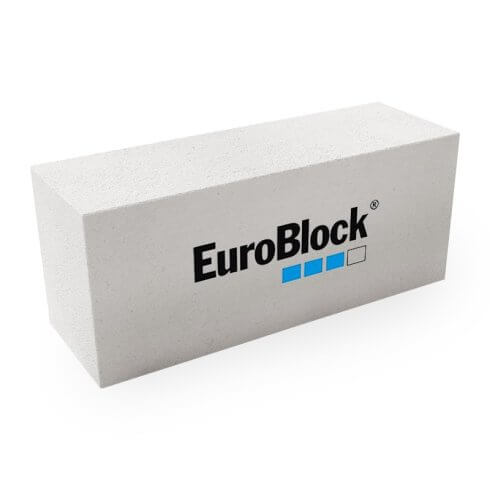 Блок газобетонный EuroBlock Евроблок 600х200х300 стеновой D400