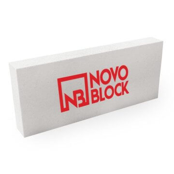 Газобетонные блоки Novoblock перегородочные 625х100х250, D500