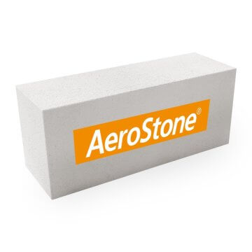 Газобетонный блок Aerostone стеновой 625x250x375, D500