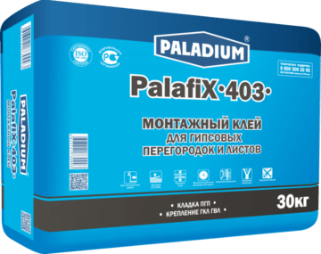 Монтажный клей для ПГП и ГКЛ PalafiX-403 «ЗИМА до — 10°С», 30 кг