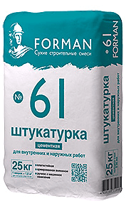 Штукатурка цементная FORMAN № 61 серый 25 кг