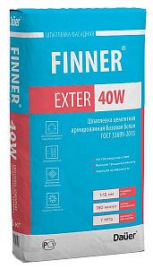 Шпатлевка цементная армированная базовая FINNER EXTER 40 W Зима белая 25 кг