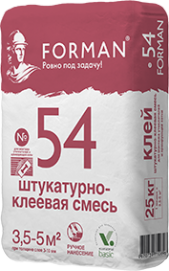 Штукатурно-клеевая смесь для пенополистерола FORMAN 54, 25 кг