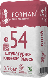 Штукатурно-клеевая смесь для пенополистерола FORMAN 54, 25 кг