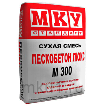 Сухая строительная смесь М300П3 Пескобетон Люкс (МКУ) 40 кг