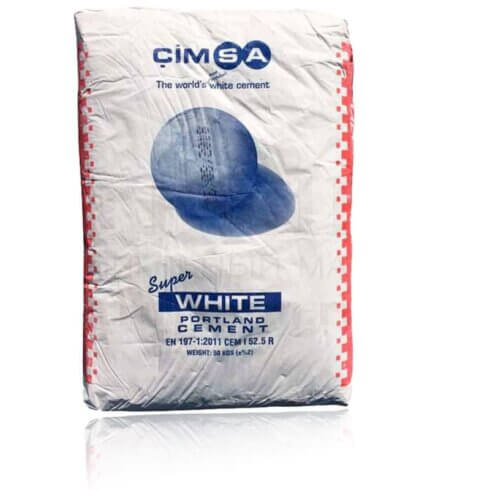 Цемент Белый &quot;Cimsa&quot; (СЕМ I 52,5 R) мешки по 50 кг